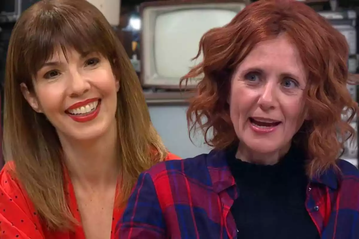 Fotomuntatge de dues actrius de la sèrie de TV3, 'Com si fos ahir'