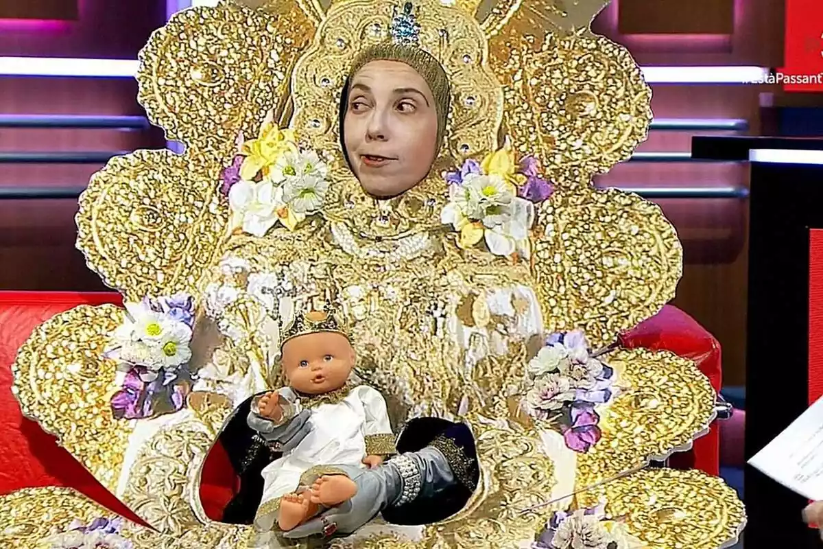 Judit Martín fent de Virgen del Rocío en un gag a TV3
