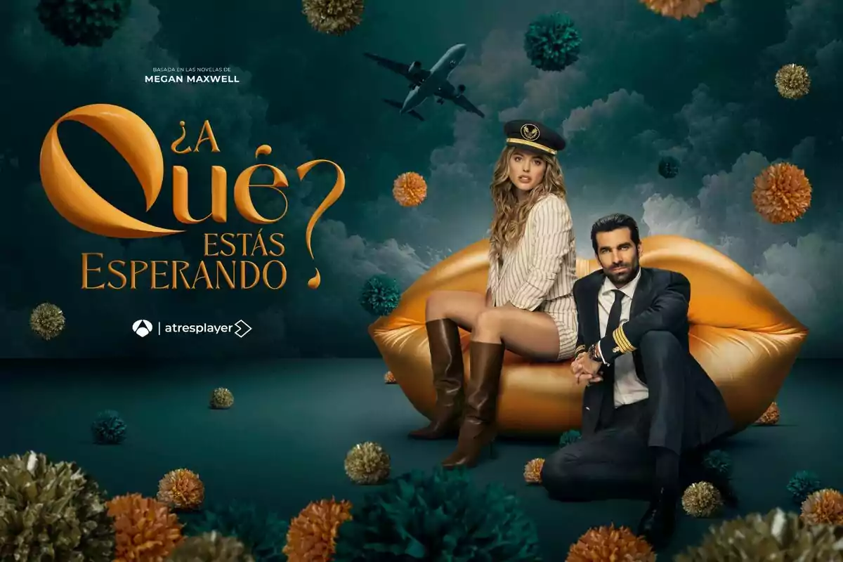 Captura de la imatge promocional d''A Qué Estás Esperando' amb Adriana Torrebejano i Rubén Cortada