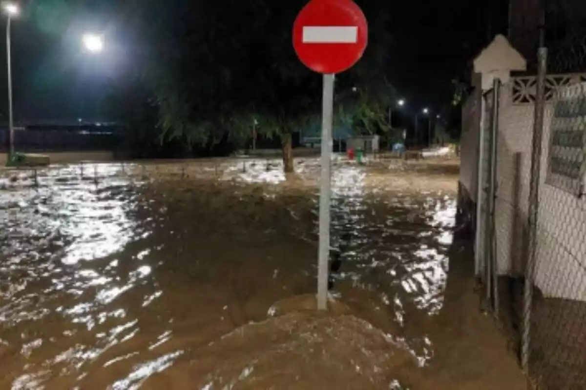 Carrers inundats a Madrid