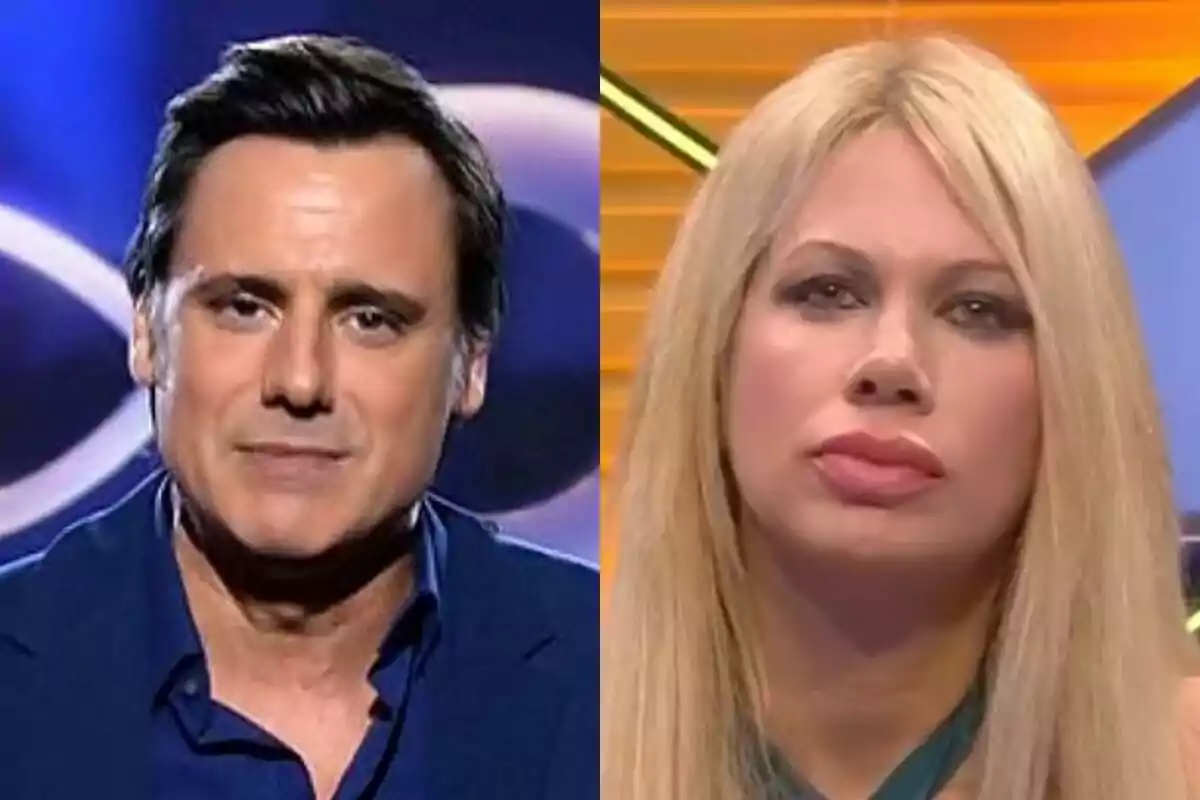 Ion Aramendi y Vanessa Bouza en GH DÚO, una con cabello oscuro y otra con cabello rubio.