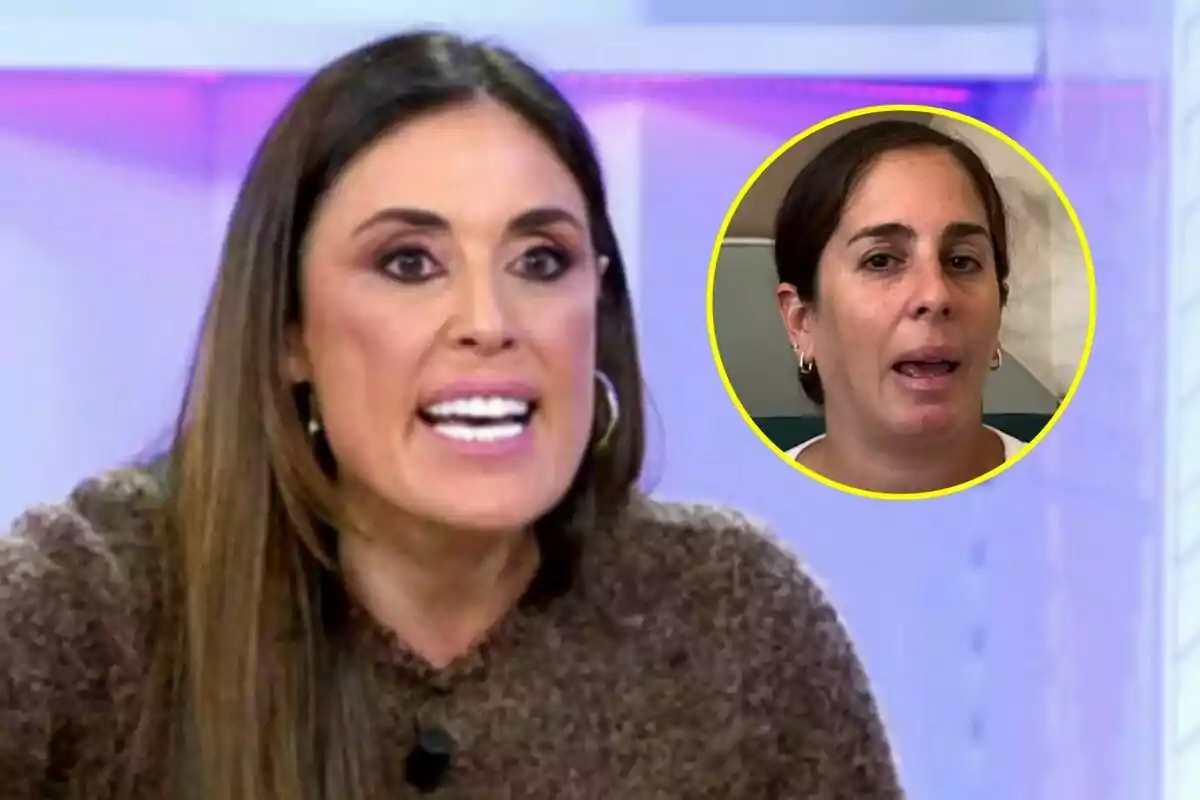 Isabel Rábago parlant a Vamos a ver amb un requadre que mostra Anabel Pantoja.