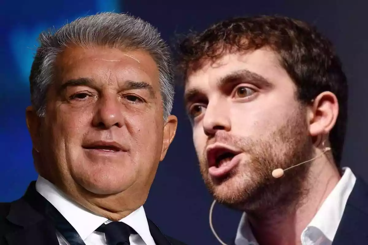 Muntatge de Joan Laporta i Fabrizio Romano