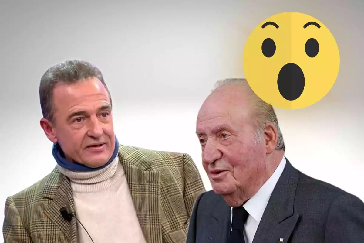 Muntatge de Lequio i Juan Carlos amb una cara sorpresa en una cantonada