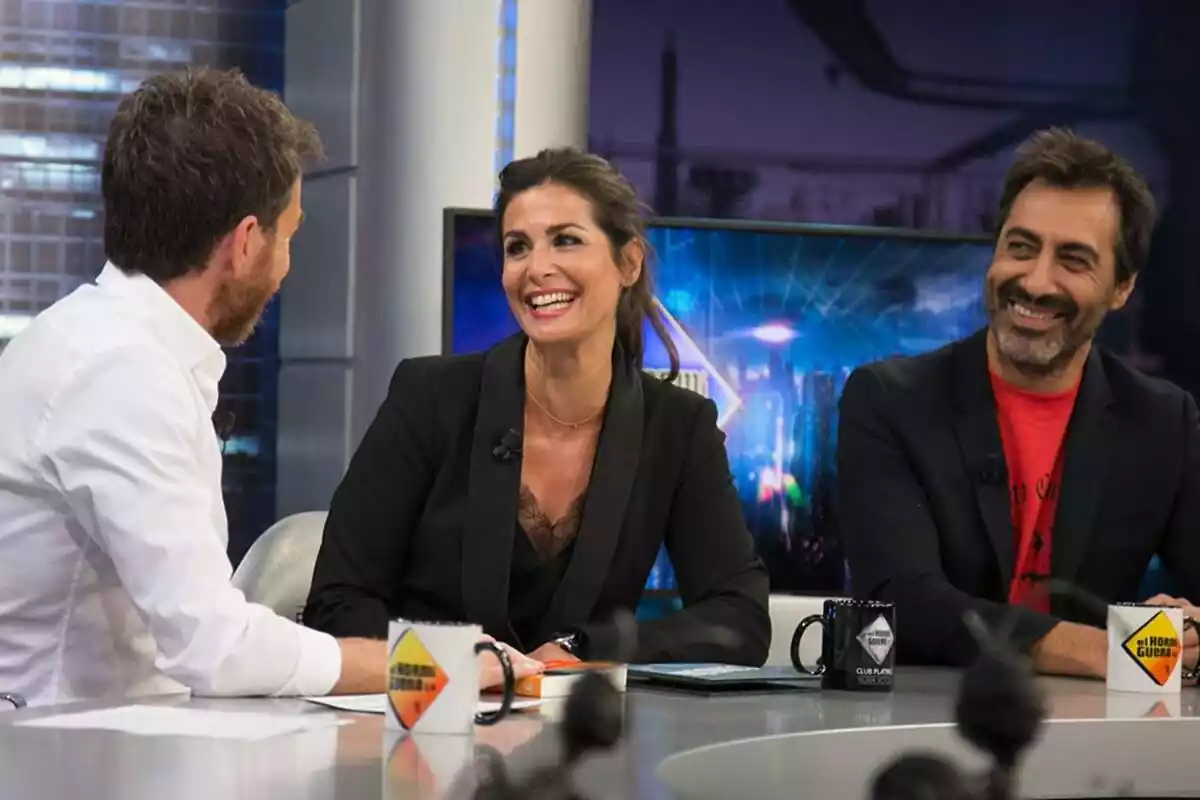 Captura de Nuria Roca y Juan del Val en El Hormiguero junto a Pablo Motos