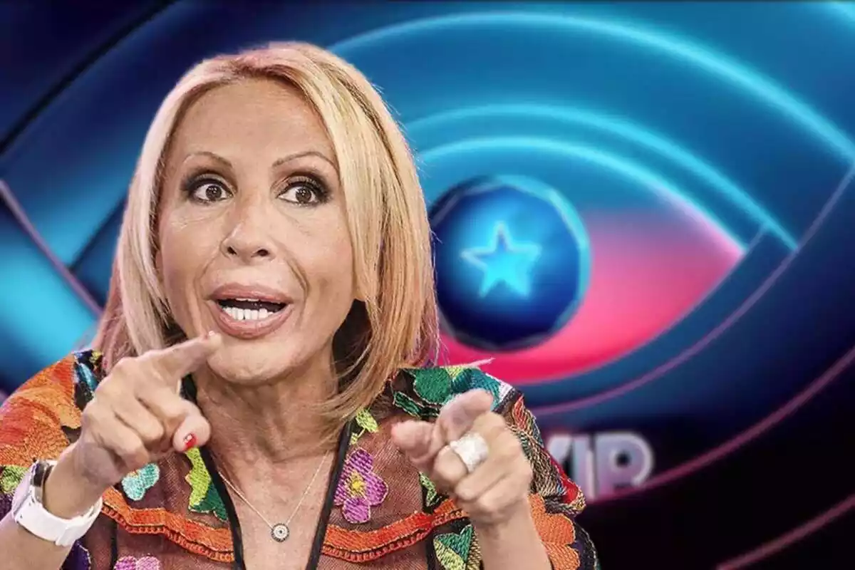 Muntatge de Laura Bozzo amb el logotip de GH VIP de Telecinco