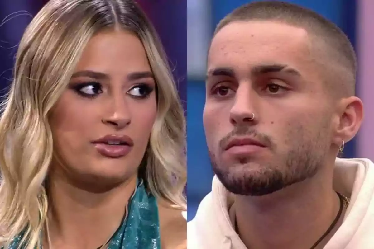 Laura Galera i Manu Vulcan mirant en adreces oposades a Gran Hermano.