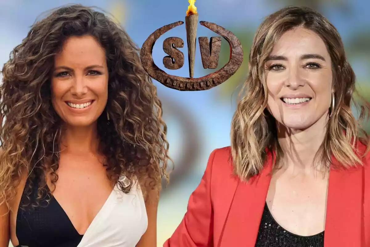 Montaje de Laura Madrueño y Sandra Barneda con el logo de Superviventes