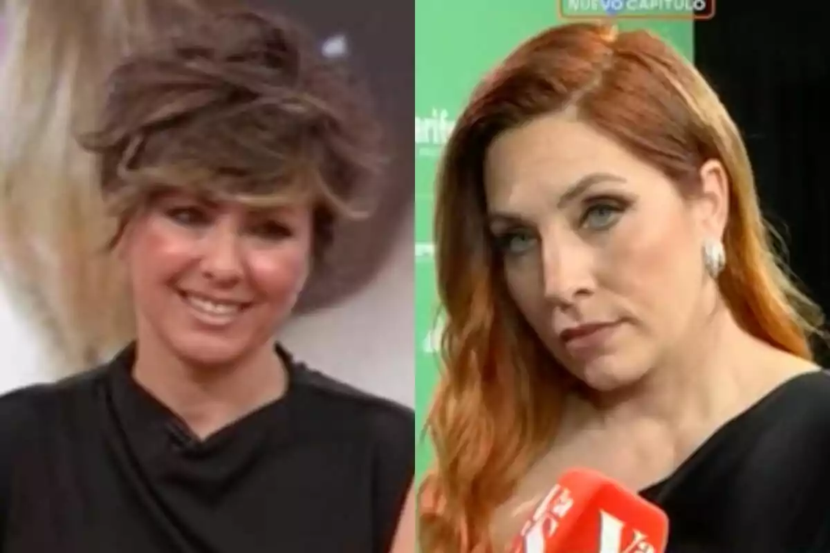 Sonsoles Ónega y Leire Martínez posan en un montaje de fotos, una con cabello corto y castaño y la otra con cabello largo y pelirrojo, ambas con expresiones faciales diferentes en 'Y ahora Sonsoles'.