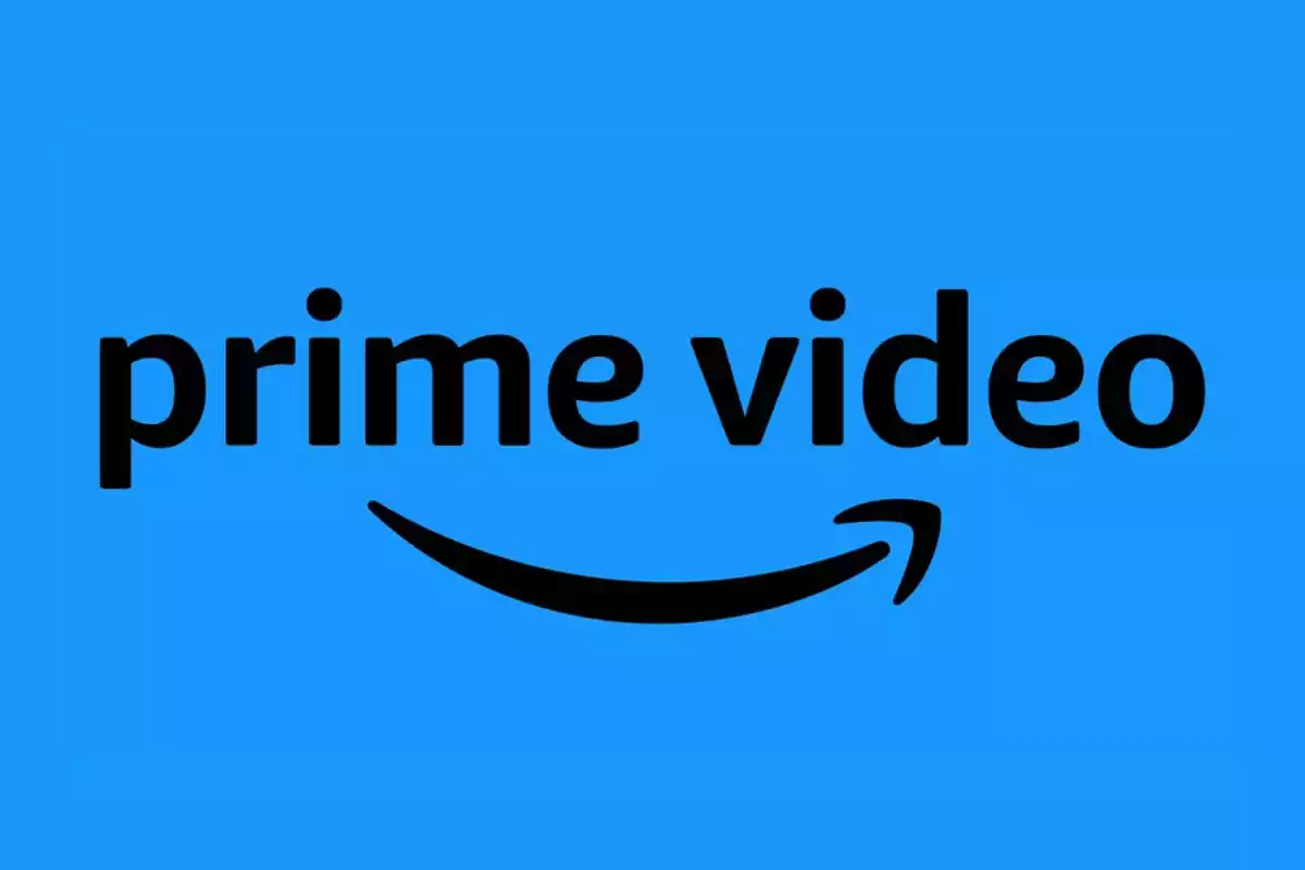 Logotipo de Prime Video sobre un fondo azul.