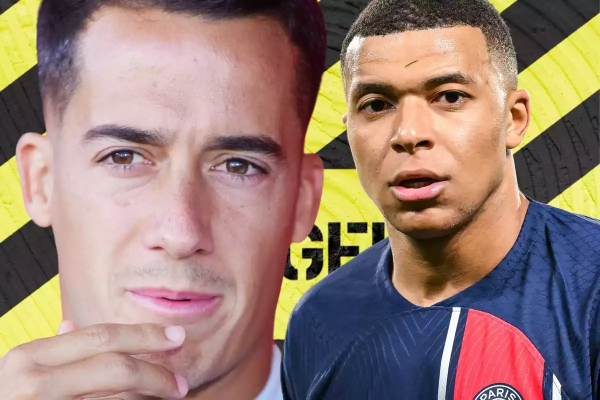 Lucas Vázquez i Kylian Mbappé en primer pla