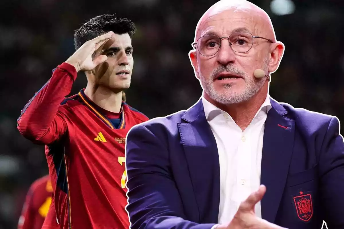 Imatge d'Álvaro Morata amb Luis de la Fuente