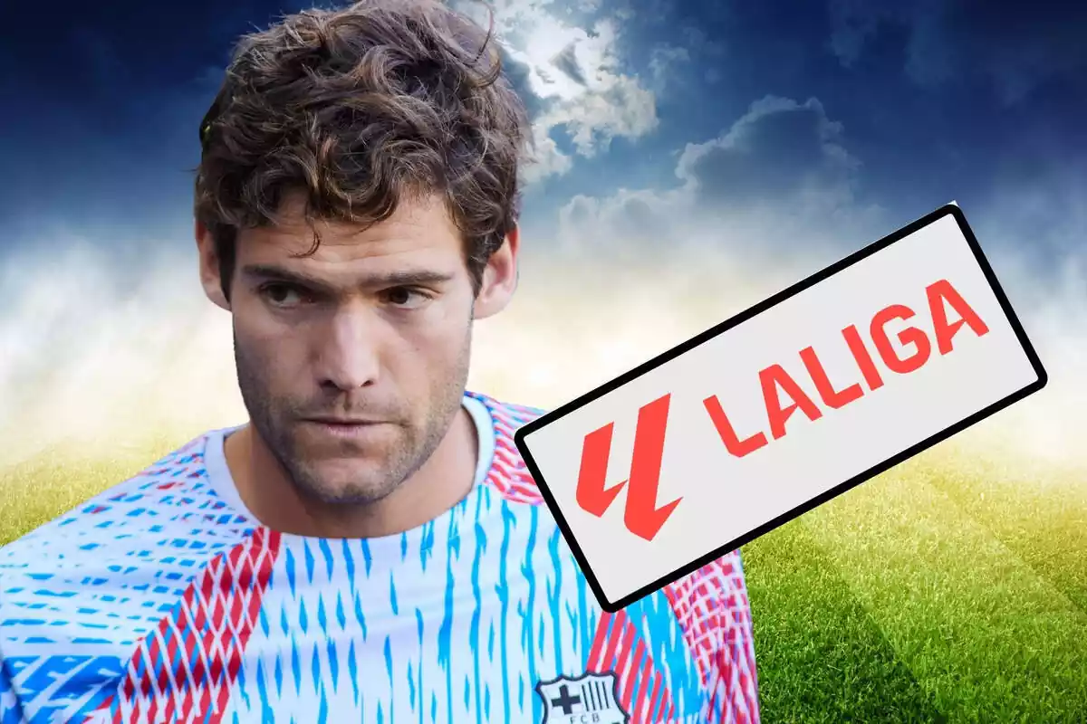 Muntatge de Marcos Alonso amb el logo de LaLiga