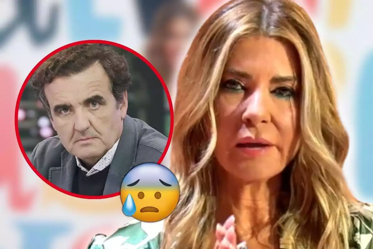 Marisa Martín Blázquez i una retallada d'Antonio Montero i un emoji preocupat