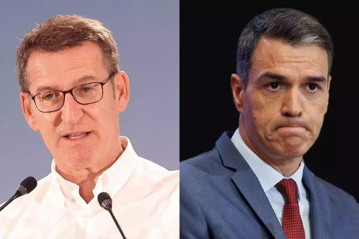 Muntatge amb Alberto Nuñez Feijoo i Pedro Sánchez