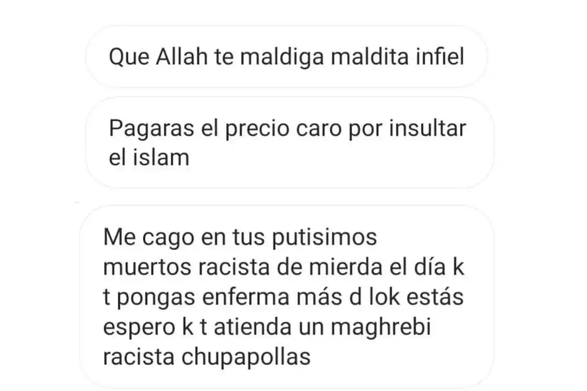Missatges de contra Alicia Tomàs a Vox Missatges de contra Alicia Tomàs a Vox