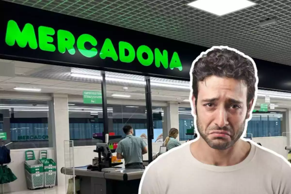 Persona trist a Mercadona