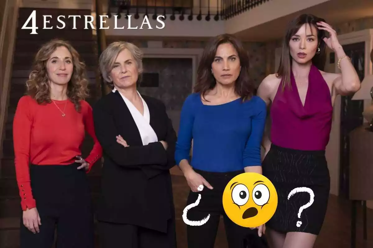 Muntatge actrius de la sèrie sèrie 'Cuatro Estrellas' de RTVE
