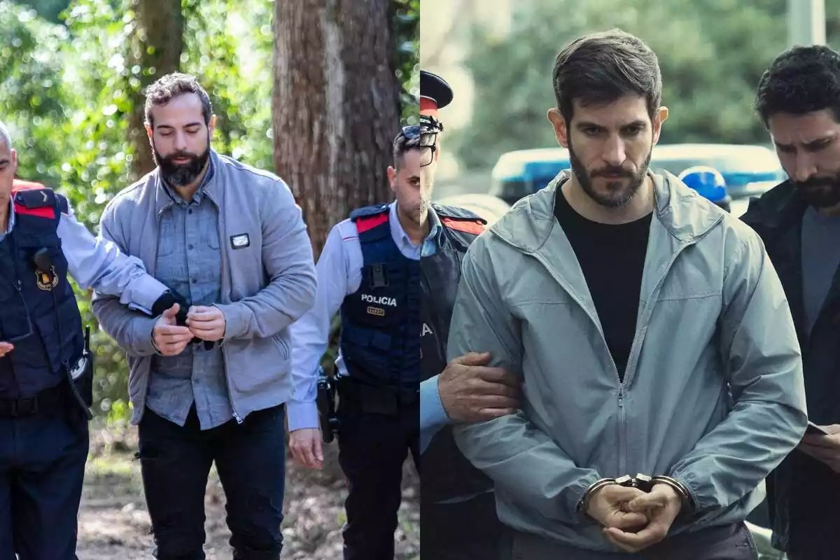 Montaje Albert López detenido y Quim Gutierrez detenido