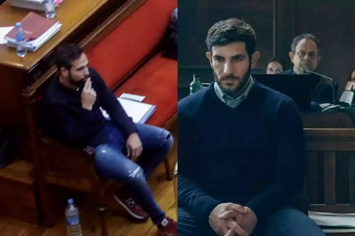 Montaje de Albert López en el juicio y Quim Gutiérrez
