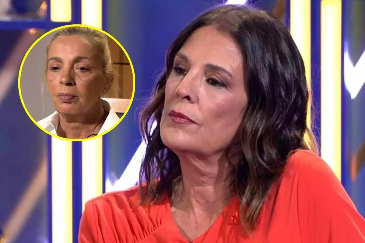 Montaje de Ángela Portero en De Viernes con Carmen Borrego en su regreso de Supervivientes