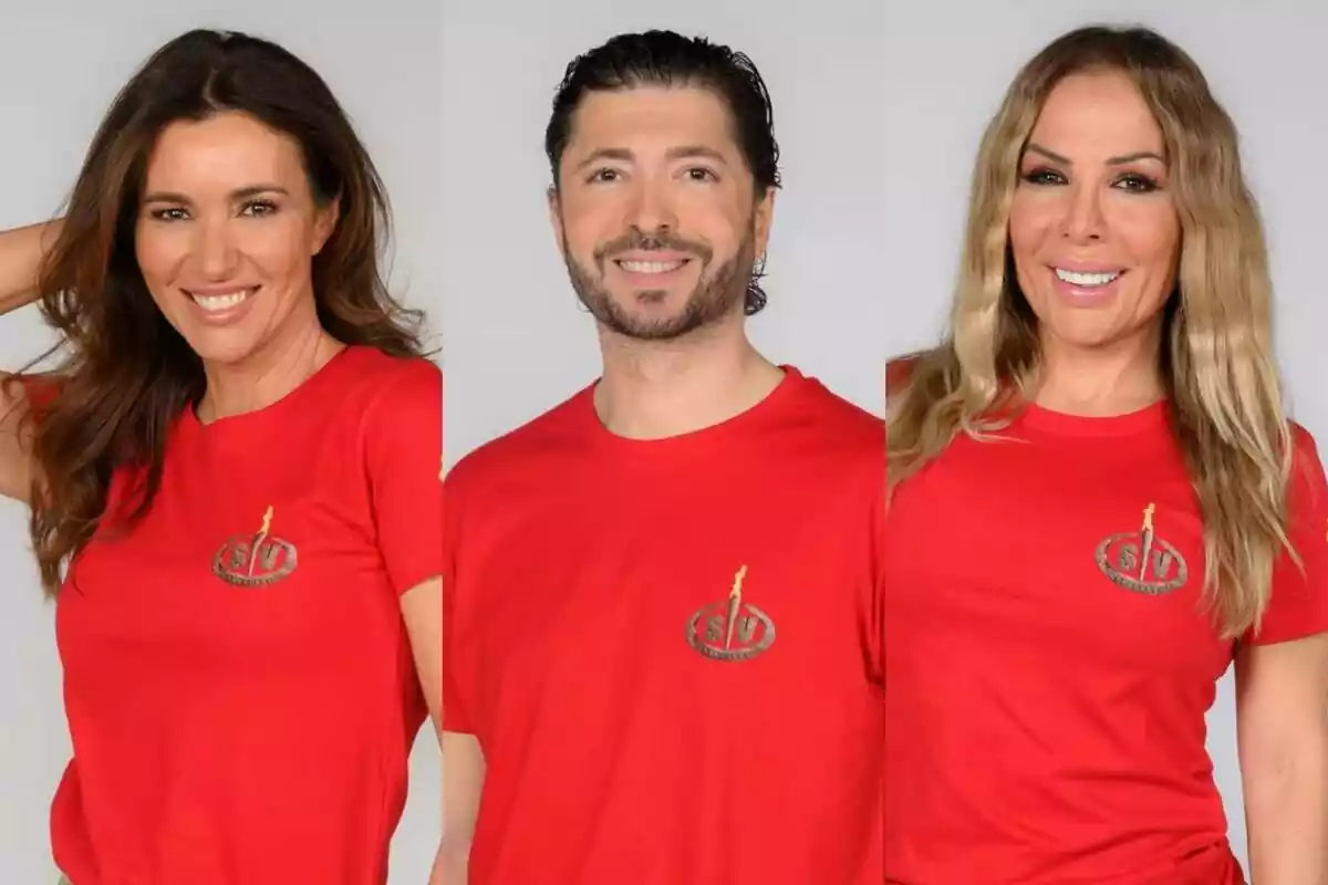 Montaje de los primeros nominados de Supervivientes 2024: Arantxa del Sol, Ángel Cristo JR y Lorena Morlote