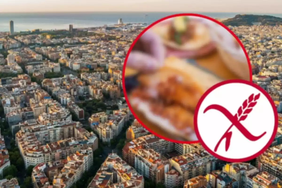 Muntatge de Barcelona i un restaurant gluten free