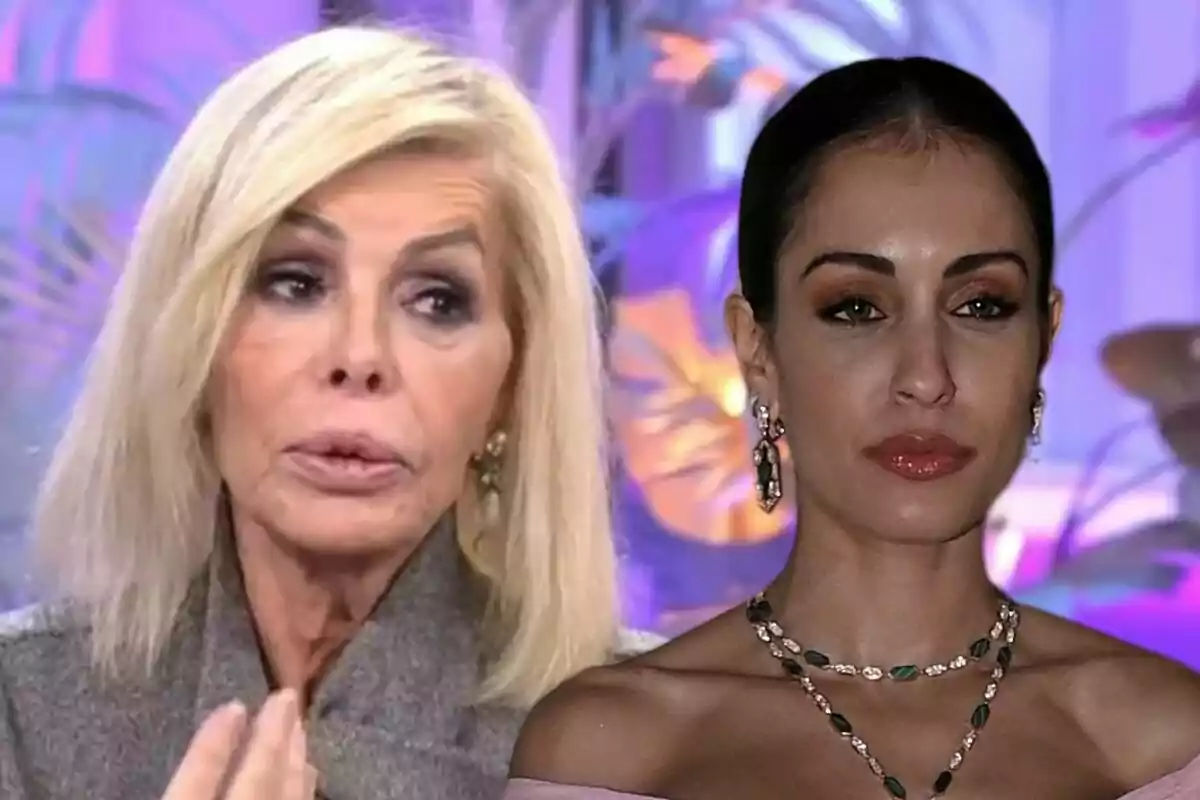 Bibiana Fernández i Hiba Abouk posant davant un fons colorit.