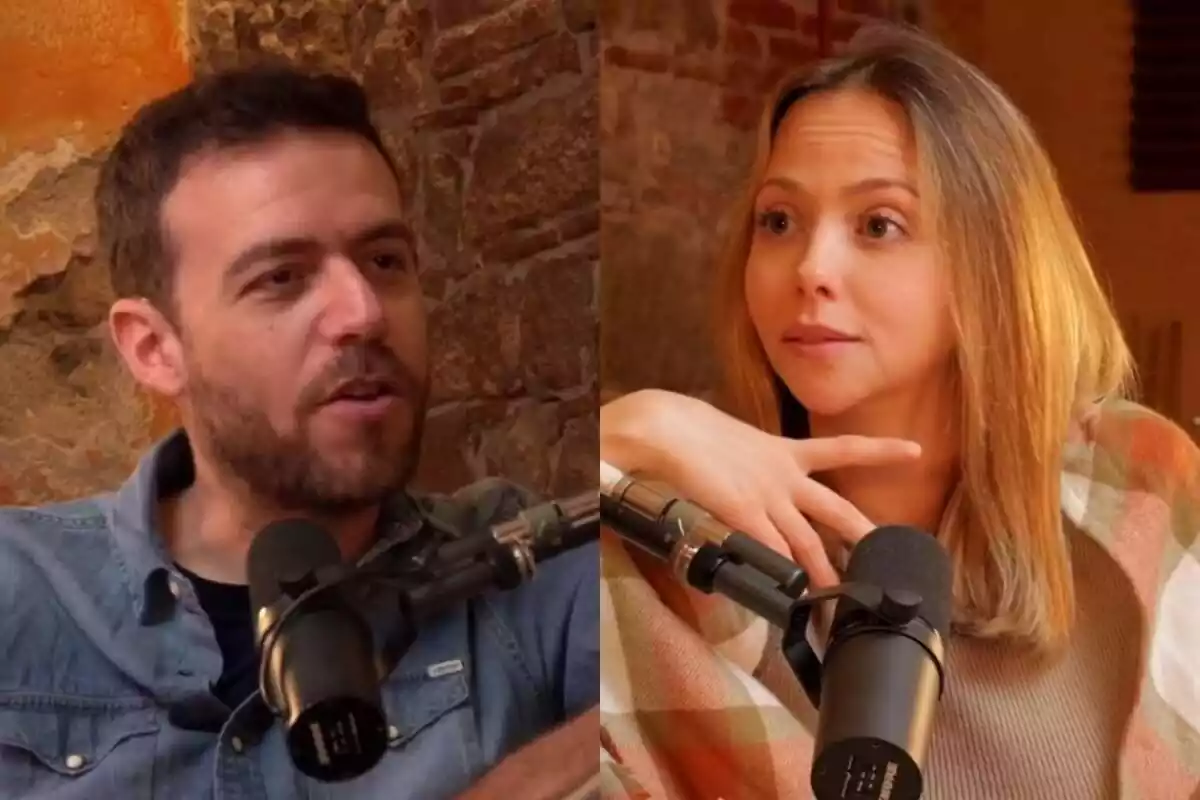 Muntatge de dues captures d'una entrevista sobre l'enamorament del perfil d'Enric Sánchez