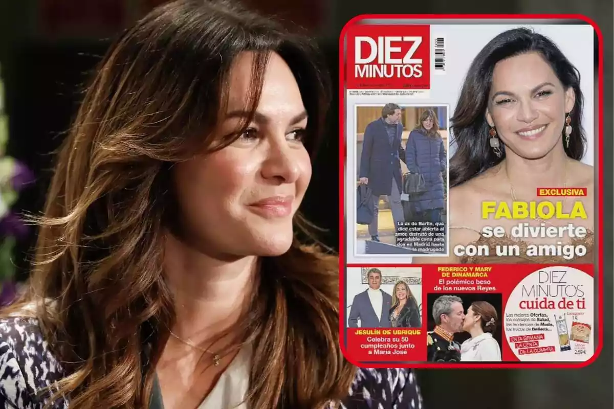 Muntatge amb Fabiola Martínez i la portada de la revista 'Diez Minutos'