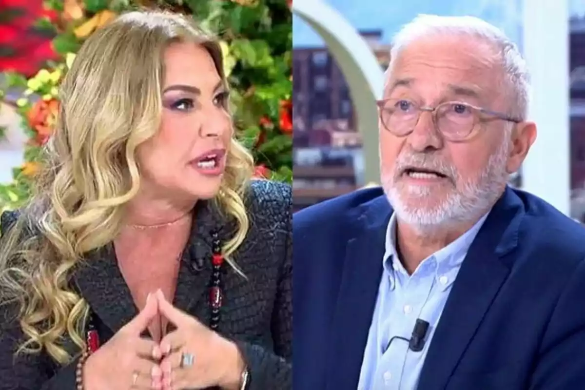 Cristina Tárrega a l'esquerra i Xavier Sardà a la dreta, tots dos discutint a TardeAR