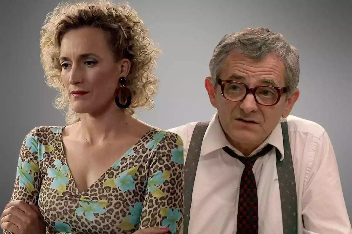 Montaje de personajes Silvia y Quintero de Amar es para siempre Montaje de personajes Silvia y Quintero de Amar es para siempre