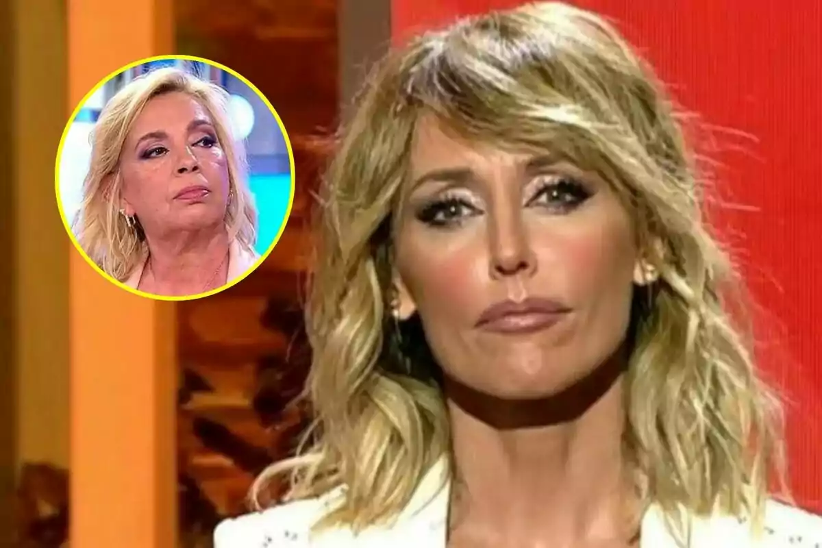 Muntatge de Carmen Borrego a 'Así es la vida' i Emma García a 'Fiesta'