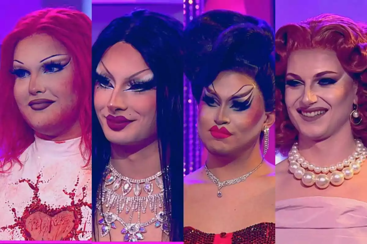 Muntatge de Chloe Vittu, La Nena Delantro, Vampirashian i Le Cocó a 'Drag Race'