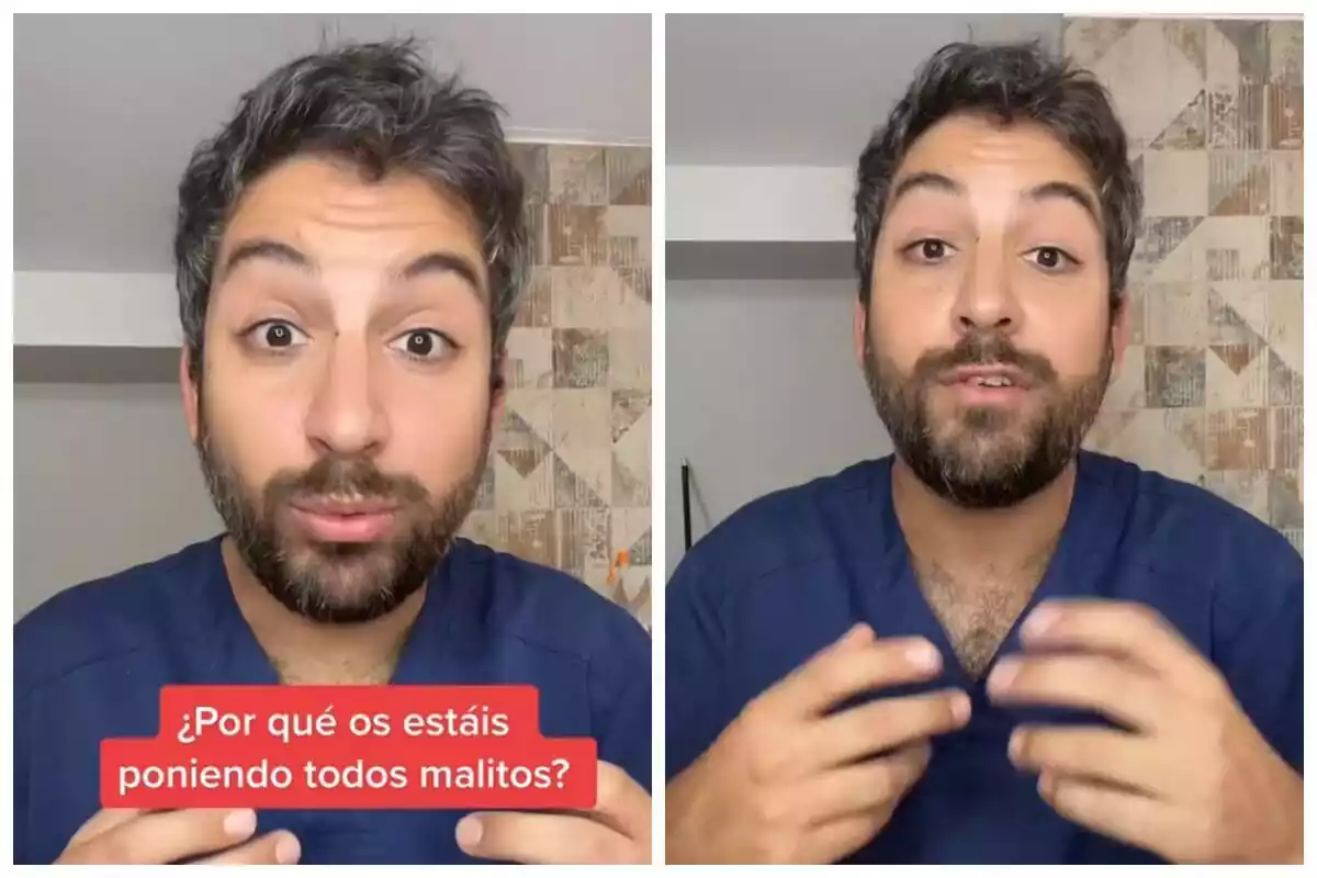 Muntatge de fotos de 'Farmacèutic Fernández' a TikTok parlant sobre per què ens posem més malalts a l'hivern