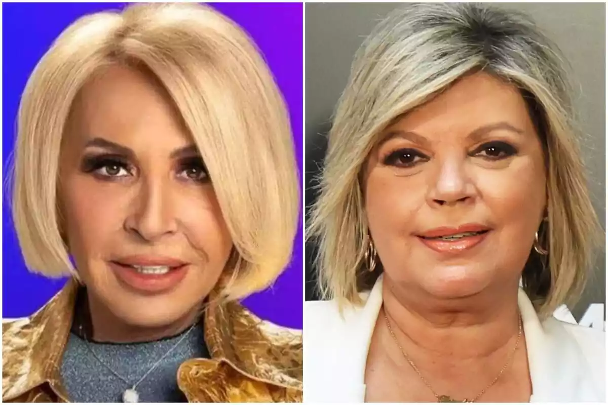 Muntatge de fotos de Laura Bozzo i Terelu Campos, totes dues somrients, en fotos on apareixen en primer pla