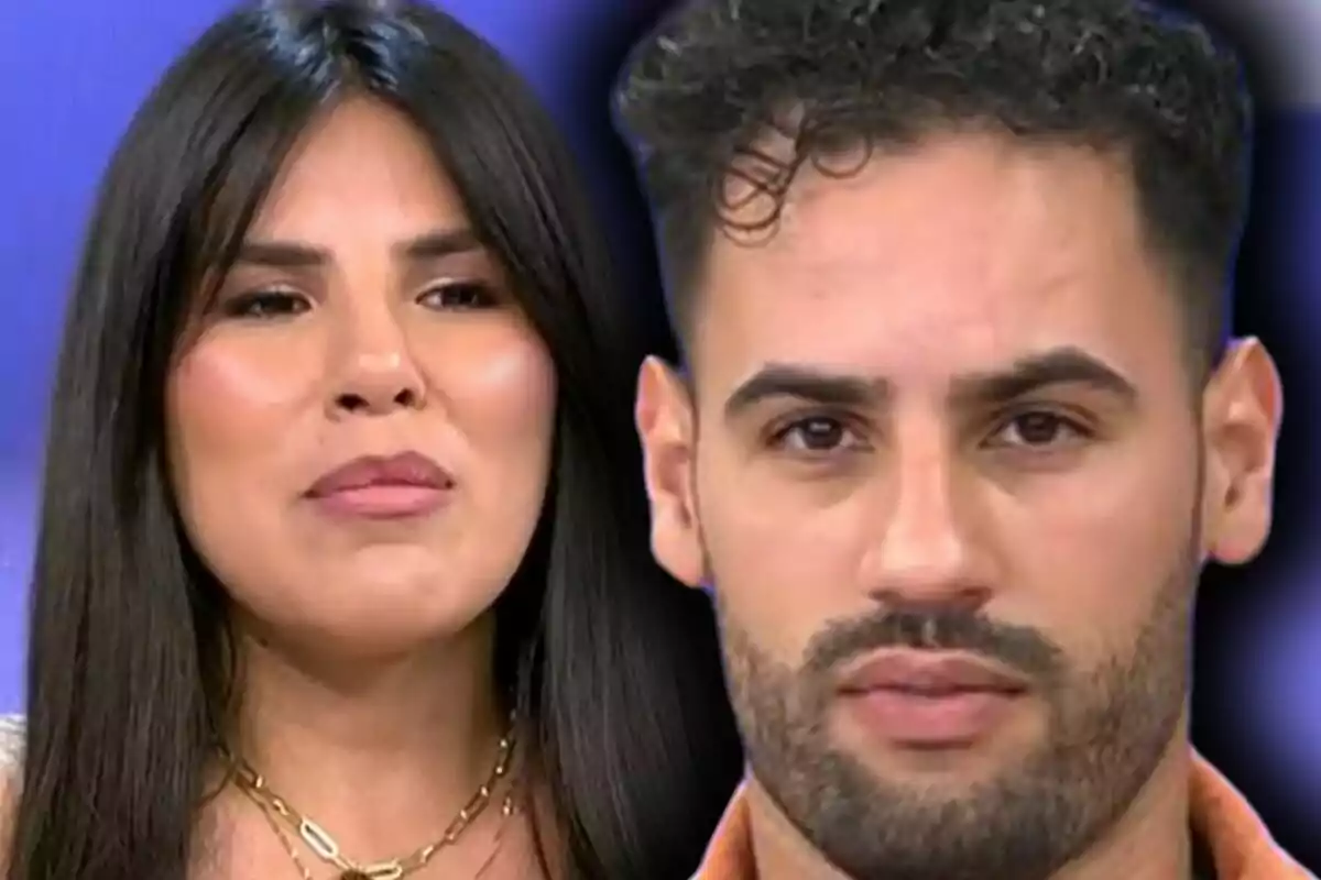 Close-up photo montage of Isa Pantoja and Asraf Beno, both with serious expressions on a blue background.