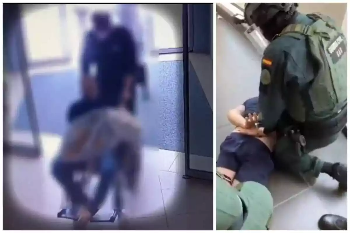 Muntatge de fotos de la víctima mortal sent abandonada a les portes d'un centre mèdic i una imatge d'un presumpte culpable detingut per la Guàrdia Civil