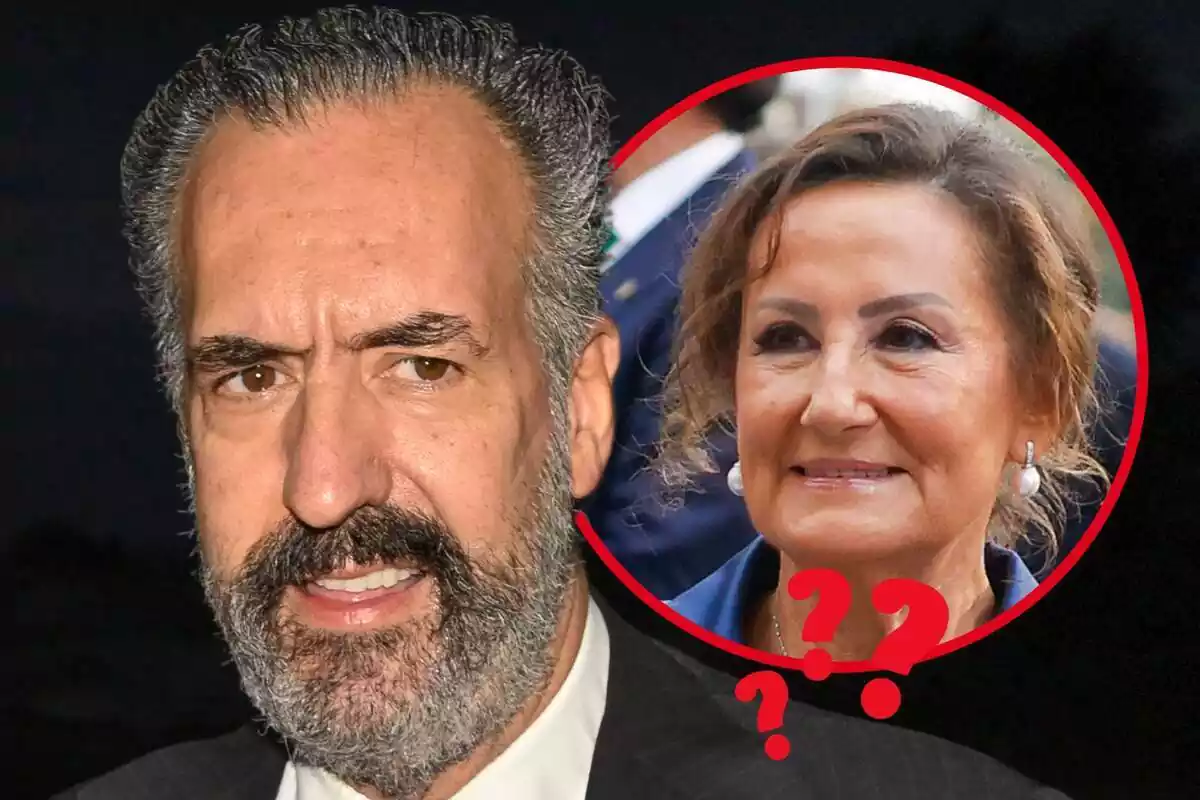 Muntatge de fotos de primer pla de Jaume de Marichalar amb rostre neutre i, al costat, Paloma Rocasolano amb rostre somrient