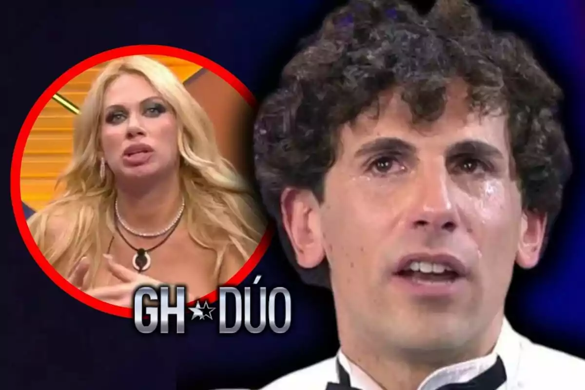 Montaje de fotos de primer plano de Óscar Landa y Vanessa Bouza con el logo de "GH Dúo" al lado.