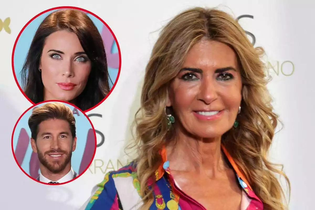 Muntatge de Marisa Martín Blázquez amb Pilar Rubio i Sergio Ramos