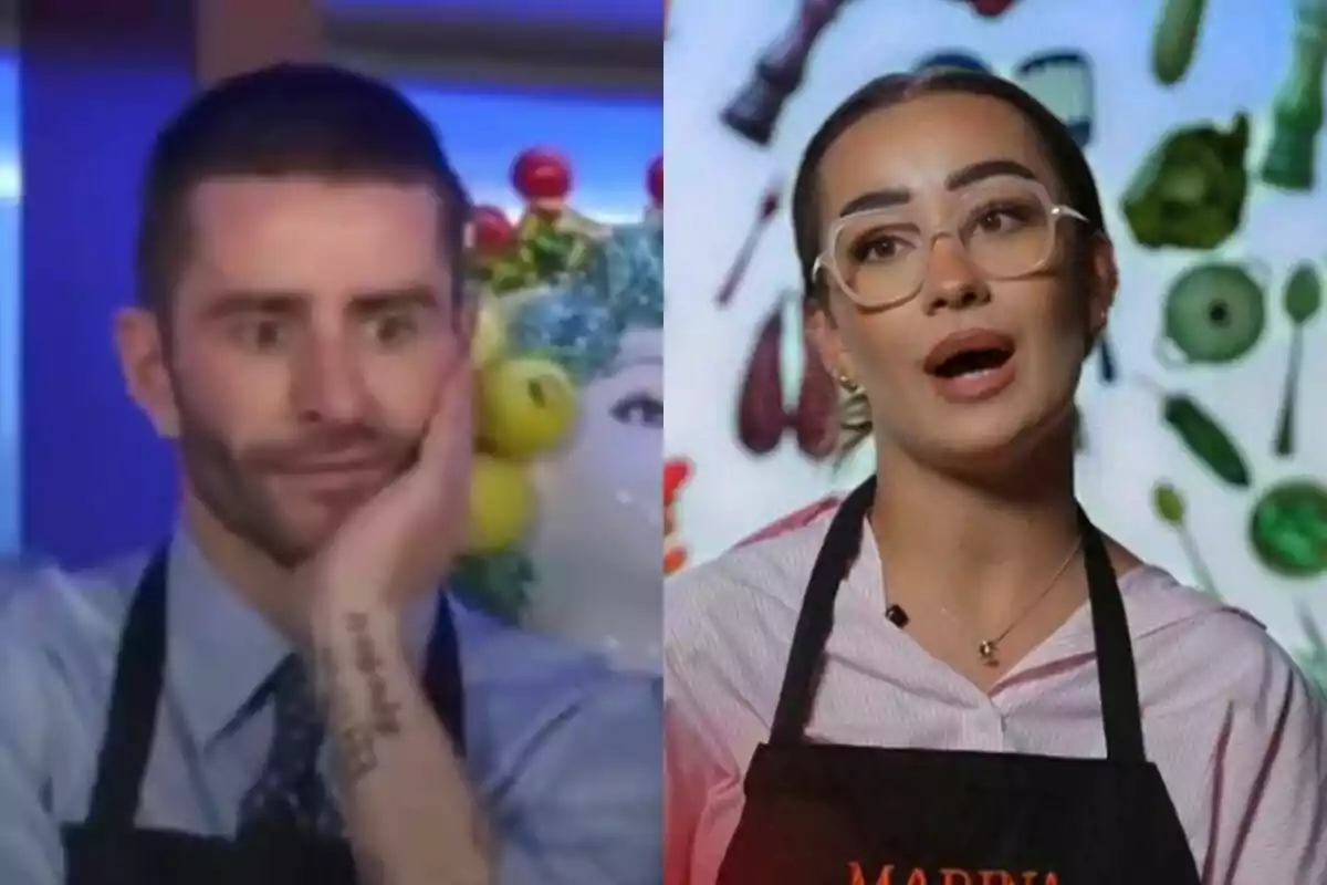 Muntatge de Pelayo Díaz i Marina Rivers a 'Masterchef Celebrity'