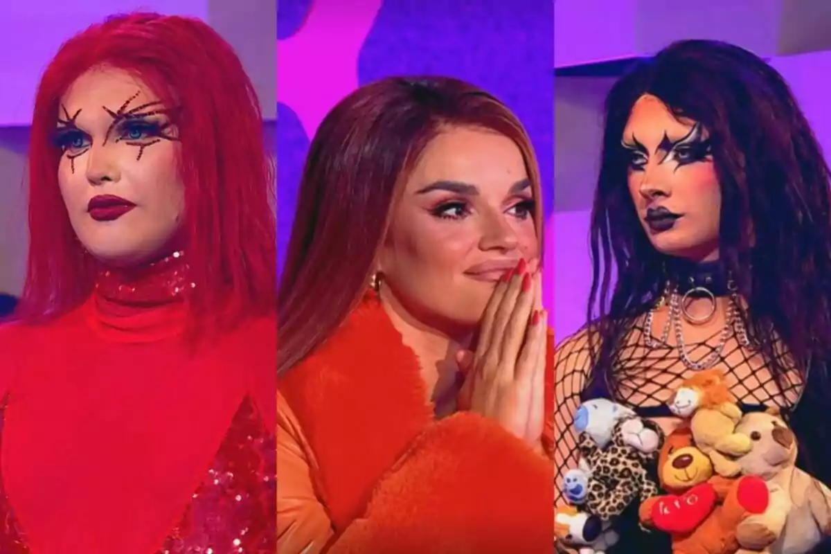 Muntatge de Chloe Vittu, Melody Ruiz i La Niña Delantro a 'Drag Race'