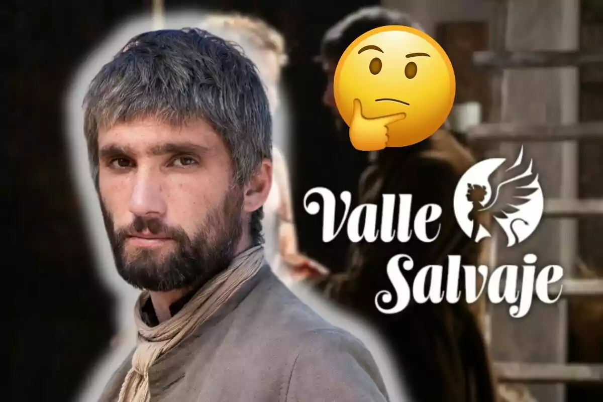 Chechu Salgado amb barba i cabell canós mira a la càmera, al costat d'un emoji pensatiu i el text "Valle Salvaje".