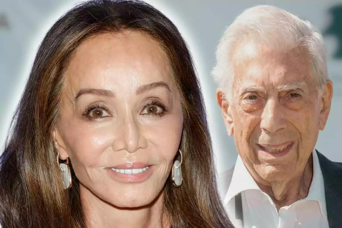 Muntatge de fotos de primer pla de Mario Vargas Llosa i Isabel Preysler.