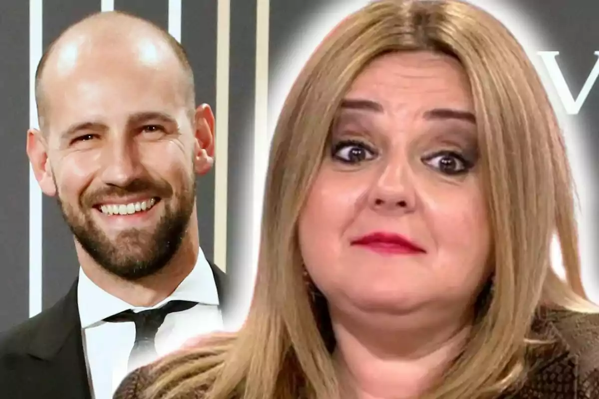 Montaje de fotos de primer plano de Gonzalo Miró y Pilar Vidal, ambos con rostro sonriente.