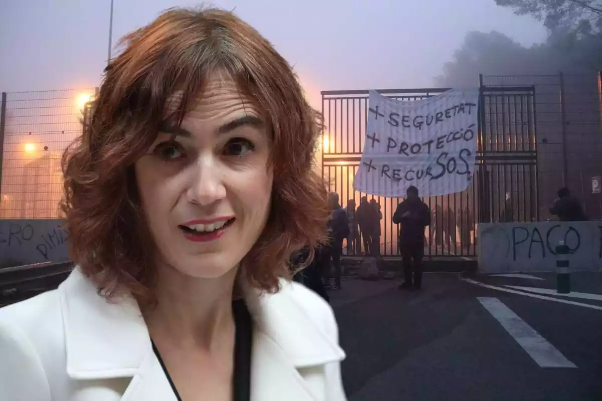 Muntatge de Gemma Ubasart i una de les manifestacions a les presons de Catalunya