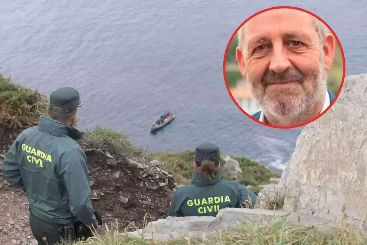 Muntatge de la Guàrdia Civil al Cap Vídio i una imatge de Jaime Pérez Lorente