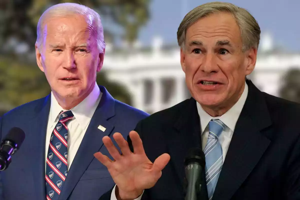 Muntatge de Joe Biden (esquerra) i el governador de Texas, greg Abbott (dreta)