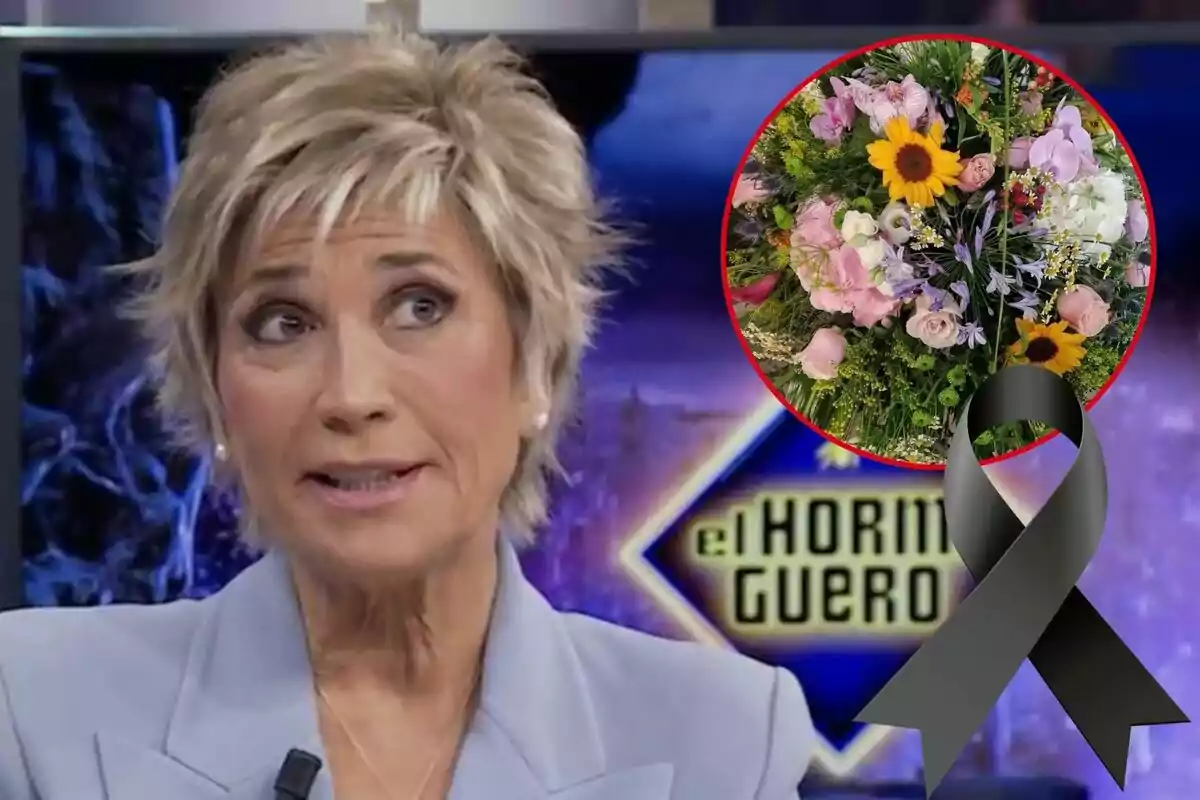 Julia Otero apareix a "El Hormiguero", amb una imatge superposada d'un ram de flors i un llaç negre en senyal de dol.